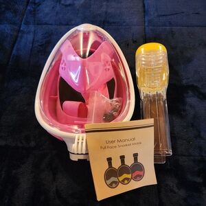 180 Degrees Pink Full Face Snorkel Mask Kit